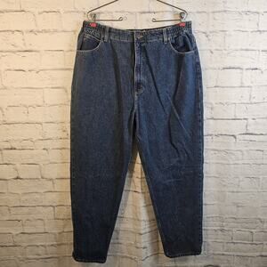 L.L. Bean Original Fit Relaxed Jeans Womens 18 Reg Blue 183695 High Rise Elastic